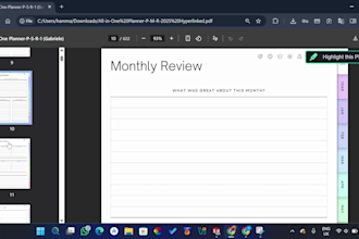 create daily, weekly and monthly hyperlinked,digital planner
