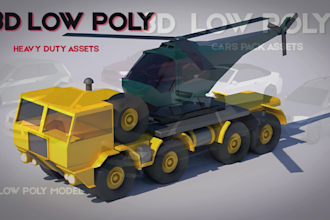 create low poly game ready vehicle for unity unreal engine game assets
