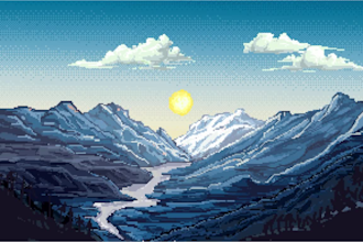 create 2d pixel art character and background animation for your game