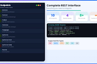 build a complete pii redaction service with data extraction and custom patterns