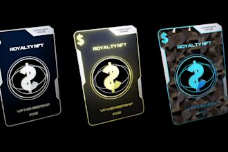 design nft pass, membership card, and discord access, nft illustration,