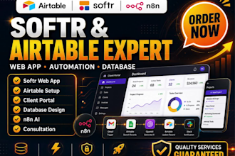 be softr webapp expert, airtable automation, airtable database, n8n ai, softr