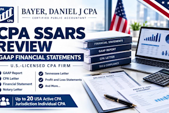 do CPA ssars review letter financial statement prepare notary letter gaap report