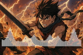 create japanese anime opening song for your content