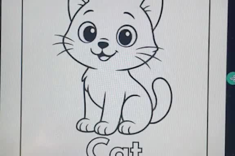 design a printable digital coloring book for kids