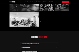 build a modern gym landing page using next js