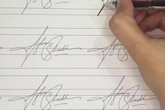design handwritten signature logo, calligraphy and autograph