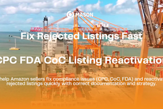 fix amazon compliance, CPC, coc, fda and reactivate listing