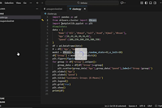 build machine learning models for prediction clustering and data analysis
