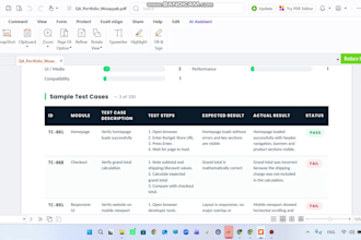 write manual test cases and test plan for web, mobile app and saas software