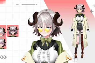 design and rig 2d anime vtuber model live2d vtuber model live2d vtuber model