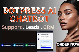 build botpress ai chatbot for website support and lead capture