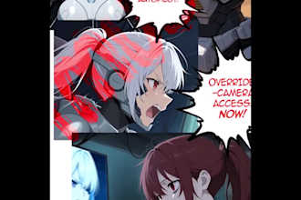 create visual novel anime character background light novel cover