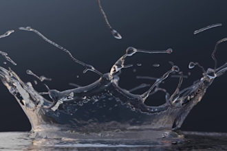 do 3d water simulation, water simulation, 3d fluid animation, 3d cgi animation