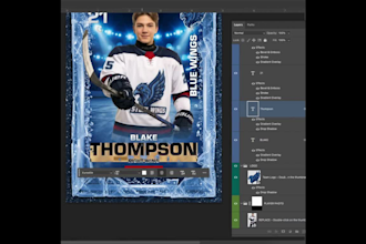 design custom sports trading card with clean layout