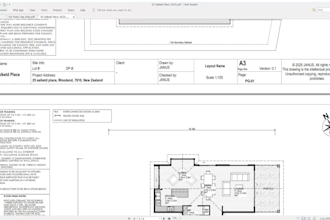 draft nz residential floor plans, elevations and site plans
