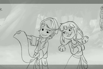 create hand drawn frame by frame cartoon animation
