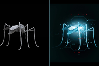do 3d hologram fan animation, 3d vfx futuristic hologram animation