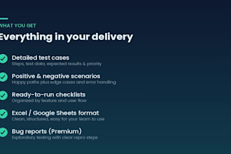 write manual test cases and checklists for your web