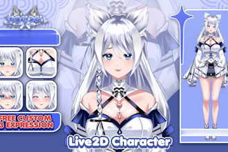 design and rig 2d anime vtuber model live2d vtuber model live 2d vtuber model
