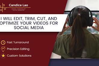 edit, trim, cut, and optimize your videos for social media