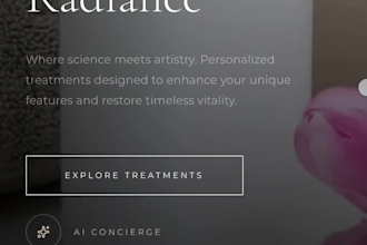 design an ai powered aesthetic website with chatbot