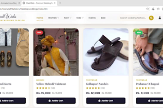 build a custom responsive ecommerce website using HTML CSS js