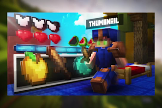 make professional minecraft youtube thumbnails