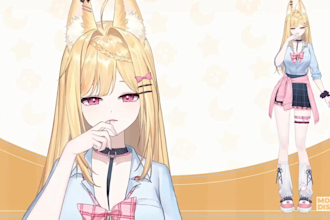 design and rig male female 2d vtuber model, live 2d, vtuber model, live2d model