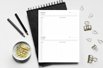design printable planner inserts and journal pages in canva