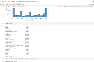 analyze, clean, model, visualize  data using jupyter colab