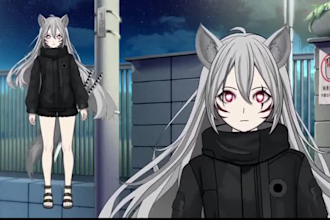 design and rig an anime live2d vtuber model for streaming and vtube studio