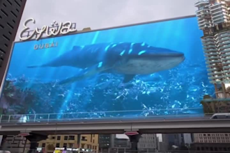 create anamorphic 3d billboard animation cgi led wall advertising video