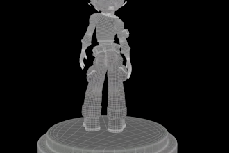 create pixar style 3d character design, 3d cartoon character modeling