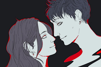 draw a stylized portrait illustration with fantasy themes