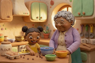 create 3d ai claymation, 3d cocomelon style, 3d ai kids learning video