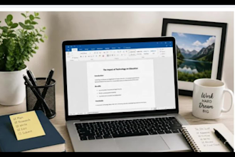 fast ms word typing and neat handwriting assignment