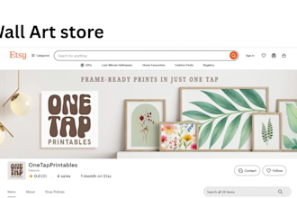 design an etsy pod store with print on demand, etsy SEO via printify, printful