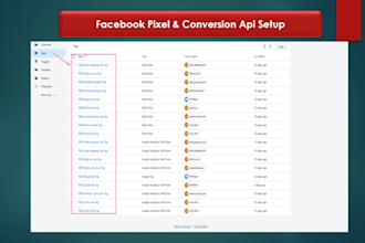 setup your meta pixel, capi, GTM and ga4 conversion tracking