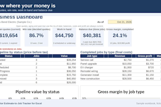 build a custom excel construction estimate and job costing spreadsheet