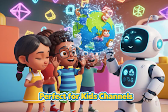 create kids moral story animation with 3d characters and voiceover