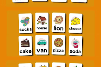 design custom printable flashcards for kids and esl learners