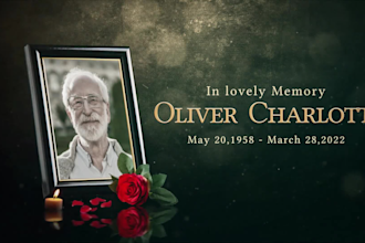 create a heartfelt memorial tribute video or celebration of life slideshow