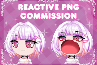 draw a custom reactive chibi pngtuber