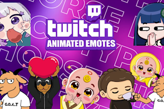 design animate awesome twitch emotes for you