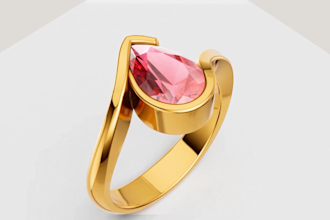 create custom ring design in 3d cad for 3d printing and rendering