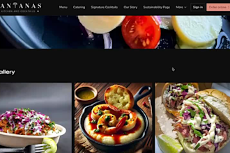 build restaurant food catering bakery bar cafe wix menu website design on wix