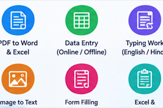 do professional data entry, copy paste, excel,