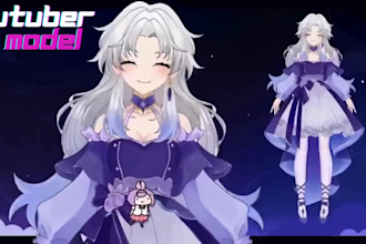 design and rig live2d vtuber model anime live2d model rigging 3d vtuber model