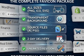 design professional favicon and website icon